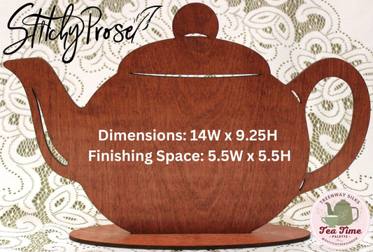 Tea Pot Finishing Board Stand (Tea Time SAL)